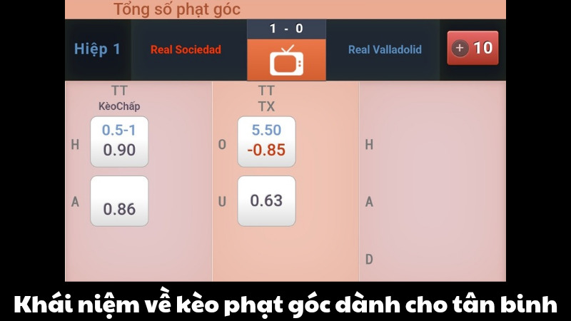 Khái niệm về kèo phạt góc dành cho tân binh