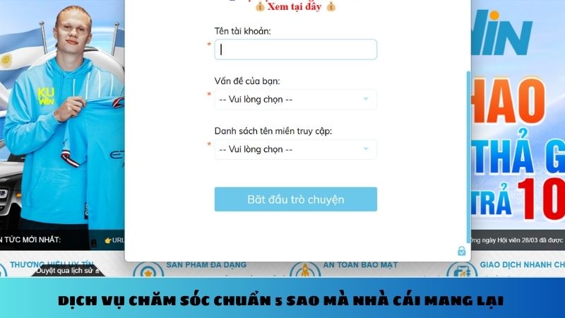 Dịch vụ chăm sóc chuẩn 5 sao mà nhà cái mang lại